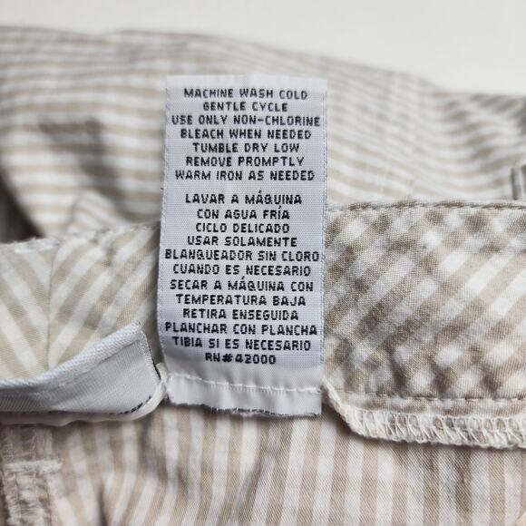 Jaclyn Smith Pants Sport Gingham Capri Cream and white cottage prarie coquette - Picture 7 of 7